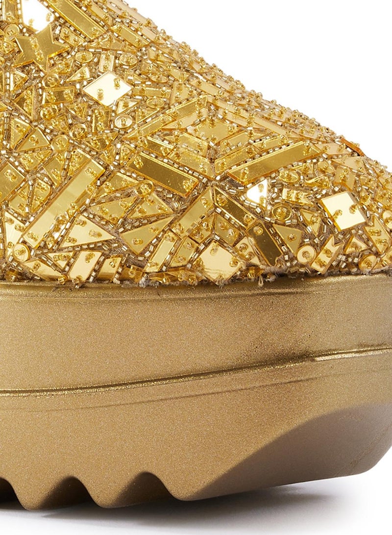 Anaar Mosaic Wedge Sneakers, Womens Festive, Special Occasion and Partywear Premium Shoes