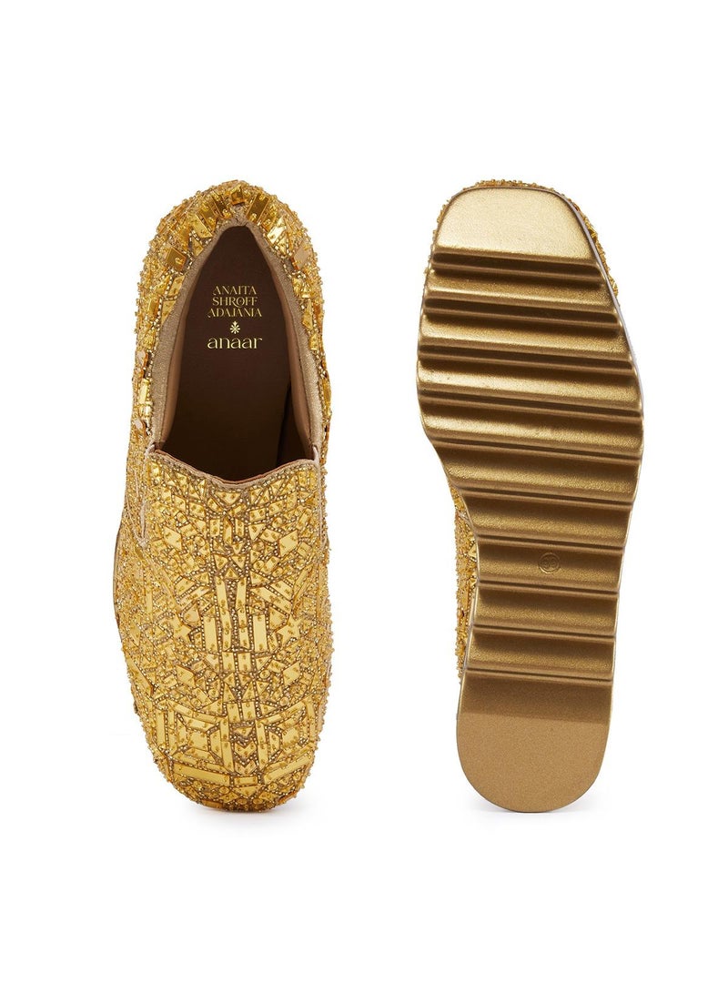 Anaar Mosaic Wedge Sneakers, Womens Festive, Special Occasion and Partywear Premium Shoes
