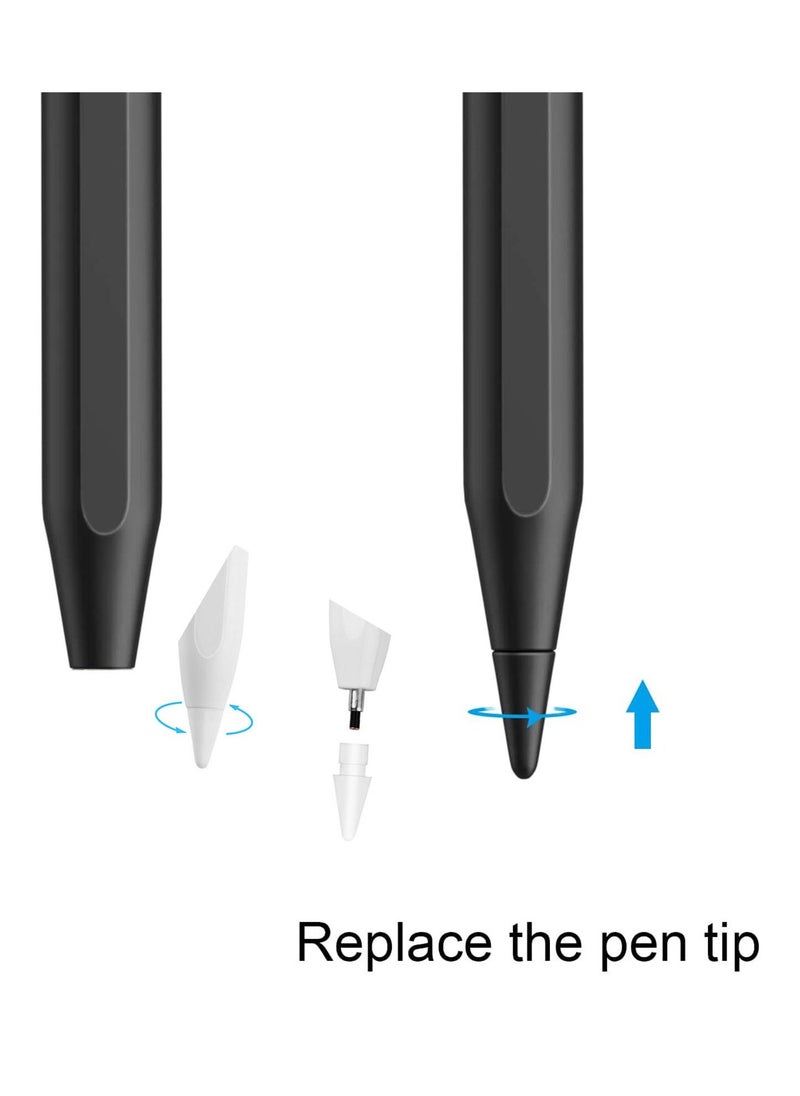 Youque - Stylus Pen for Apple iPad Pencil, Active Pen with Palm Rejection, Tilt, Magnetic Compatible with 2018-2022 2 Generation iPad 8th/7th/6th Gen iPad Air iPad Mini 6 iPad Pro (8.3/11/12.9") Black - Image 1