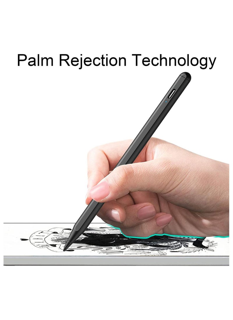 Youque - Stylus Pen for Apple iPad Pencil, Active Pen with Palm Rejection, Tilt, Magnetic Compatible with 2018-2022 2 Generation iPad 8th/7th/6th Gen iPad Air iPad Mini 6 iPad Pro (8.3/11/12.9") Black - Image 1