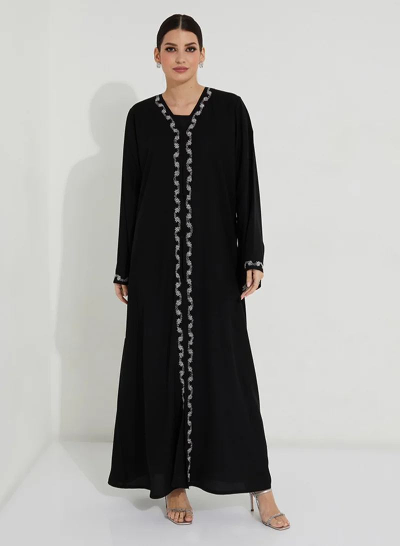 Rosette Abaya Scattering Stones