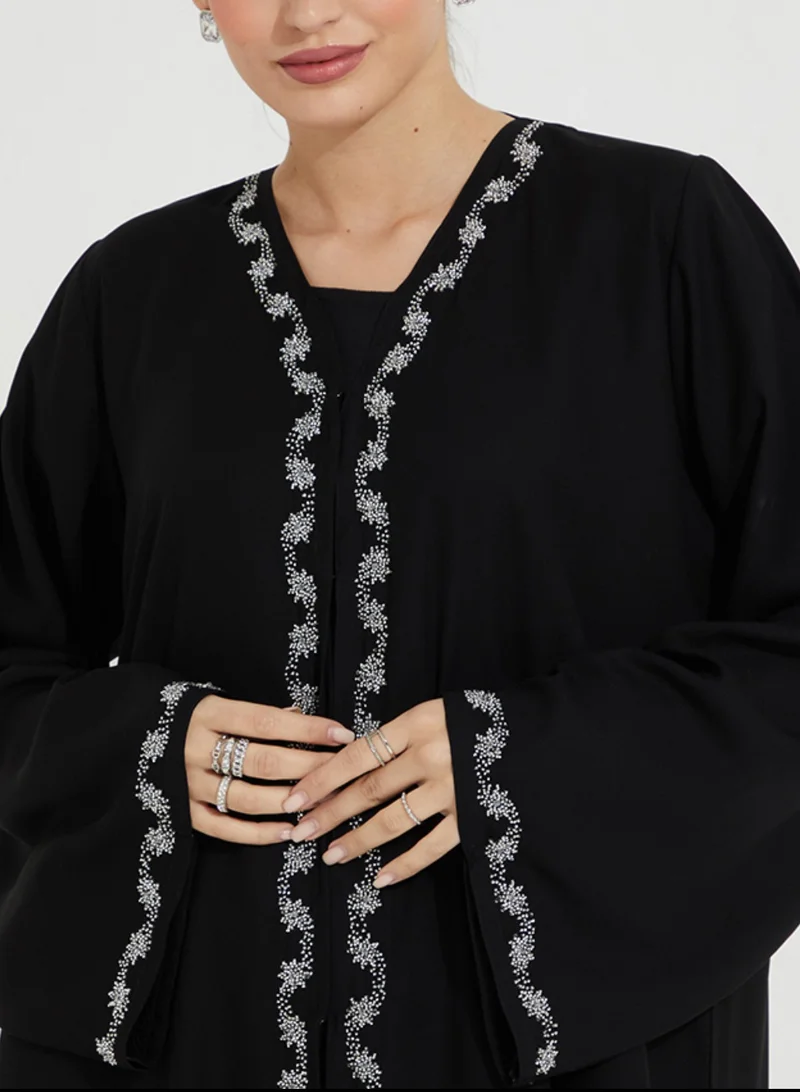 Rosette Abaya Scattering Stones