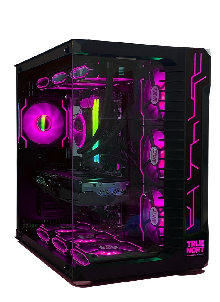 Truenort - Nebula Drift Gaming PC, AMD Ryzen 7 9800X3D AM5 Processor, 8 Cores & 16 Threads,  Nvidia GeForce RTX 5080 16GB GDDR7 GPU, 64GB (2*32) DDR5 Ram, 2TB  SSD, Window 11 Pro, TRUENORT RGB Black Case - Image 1