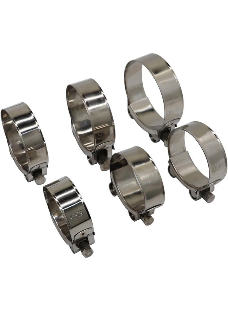 GGOOT 1pcs Universal T Bolt Style Strength High Fastener Clamp Stainless Steel Exhaust Pipe Clip Hardware Accessories Fastener Repair Tool(26MM-28MM) - Image 3