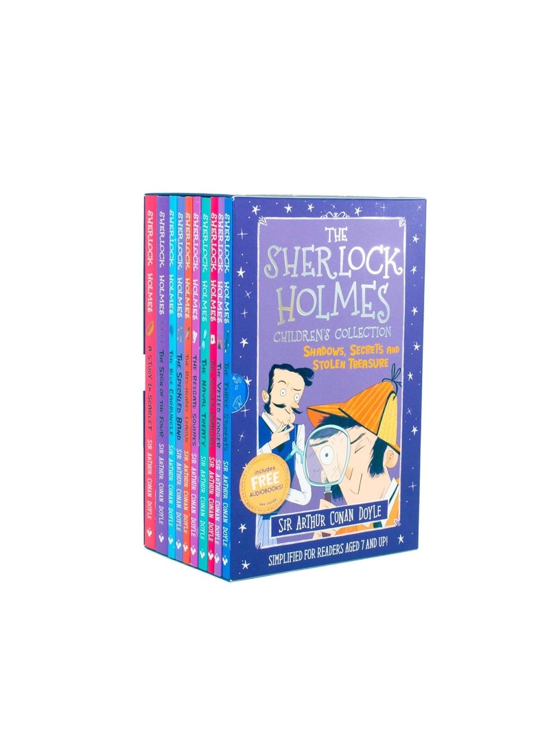 The Sherlock Holmes Children's Collection: Shadows, Secrets and Stolen Treasure 10 Book Box Set - Image 1
