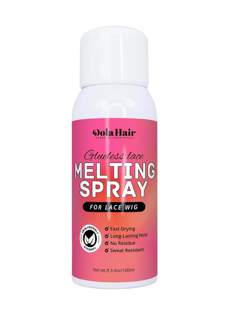 Dolahair Lace Melting and Holding Spray Glue-Less Hair Adhesive for Wigs Lace Bond Adhesive Wig Spray Medium Hold Edge and Hairline Protect Wig Spray Glue Spray Wig Melting Spray Lace Bond Spray  - Image 1
