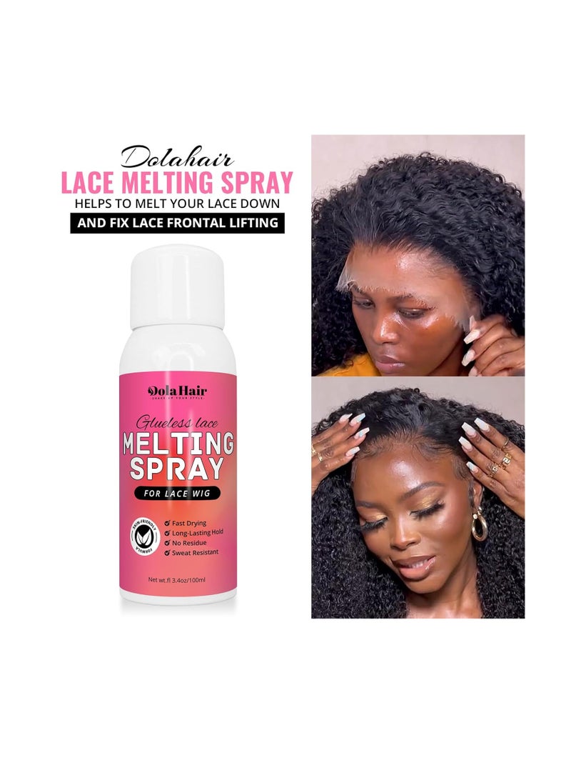 Dolahair Lace Melting and Holding Spray Glue-Less Hair Adhesive for Wigs Lace Bond Adhesive Wig Spray Medium Hold Edge and Hairline Protect Wig Spray Glue Spray Wig Melting Spray Lace Bond Spray  - Image 3