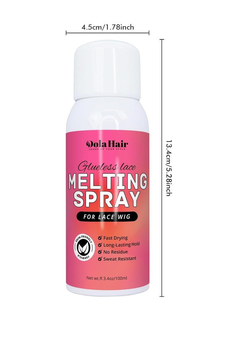 Dolahair - Lace Melting and Holding Spray Glue-Less Hair Adhesive for Wigs Lace Bond Adhesive Wig Spray Medium Hold Edge and Hairline Protect Wig Spray Glue Spray Wig Melting Spray Lace Bond Spray - Image 1