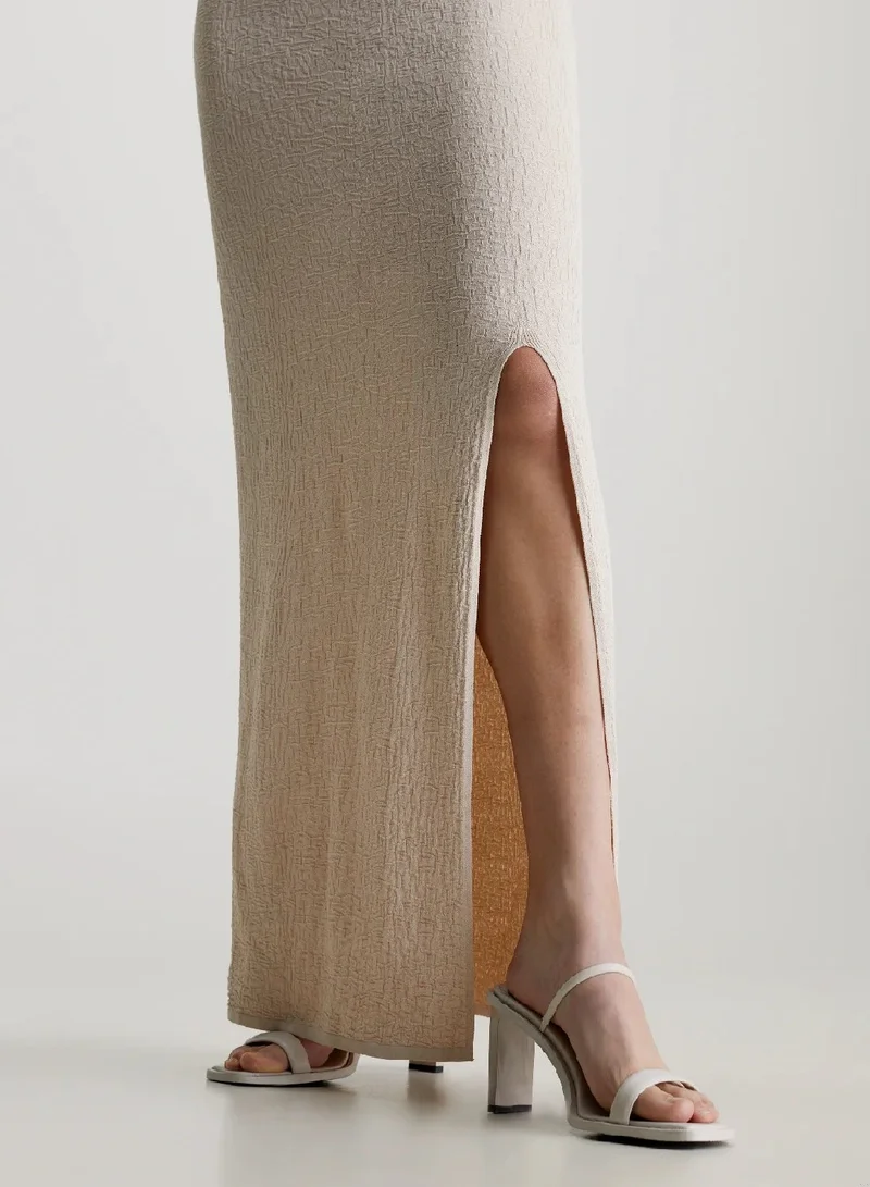 CALVIN KLEIN Slim Crinkle Viscose Shift Dress