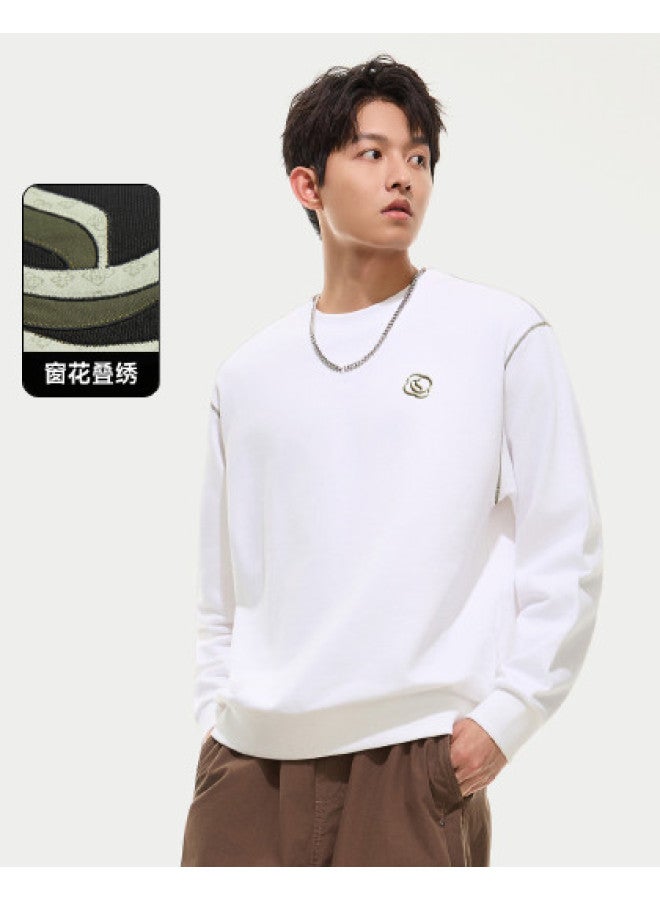 Cabbeen Men's Hoodie With Auspicious Clouds And C Creative Window Paper-cut Design Autumn Long Sleeve Hoodie - Image 1