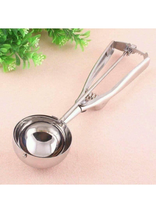 Stainless Steel Cookie and Ice Cream Scoop, Ice Cream Scoop with Release Trigger, Cookie Scoop for Baking. - Image 1