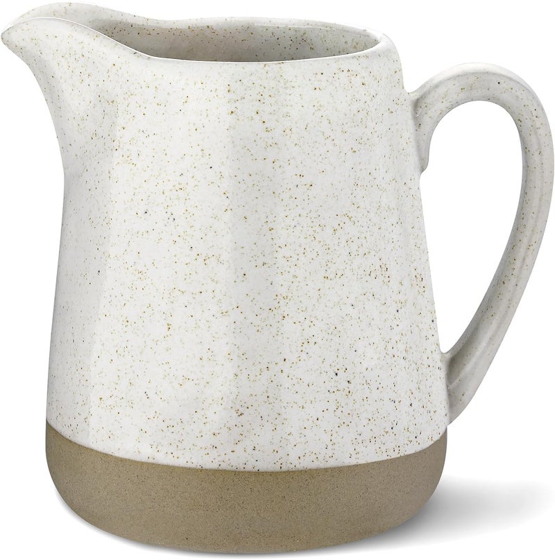 Yedio 9 oz Stoneware Creamer Pitcher – Small Milk Jug with Handle, Ceramic Creamer Cup Container for Coffee, Microwave & Freezer Safe - Image 1