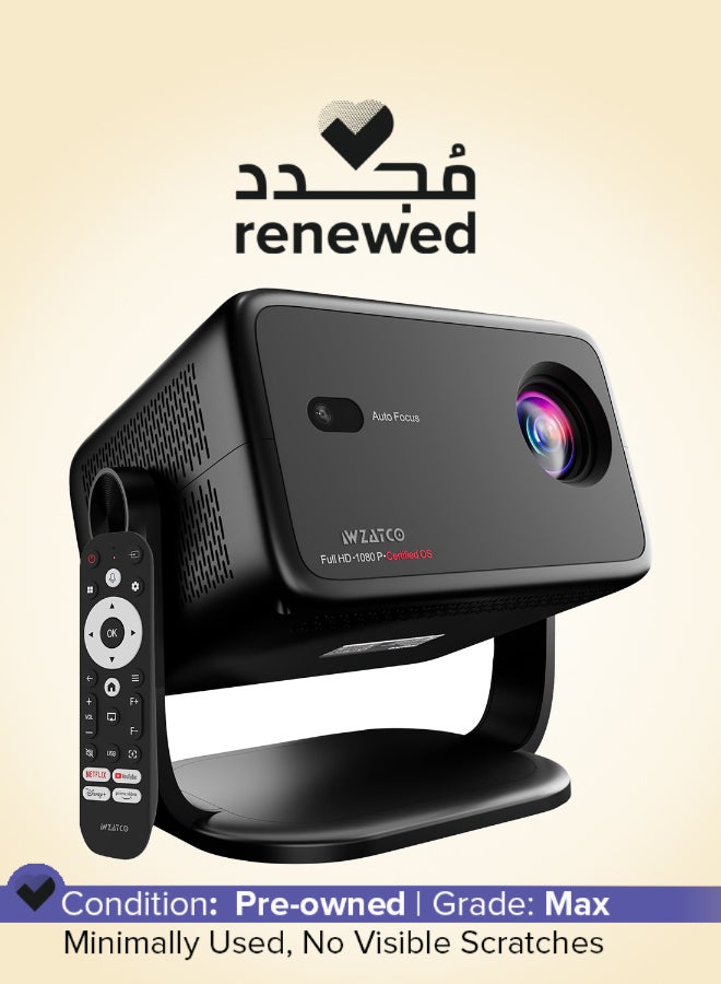 WZATCO Renewed - Yuva Vibe, Certified OS Smart Home Projector - Image 1
