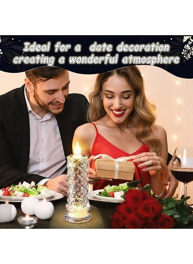 شيبشيب شموع عديمة اللهب تعمل بالبطارية، شموع LED، مصابيح شاي للنذور، زينة الطاولة المركزية، الزفاف، الذكرى السنوية  - Image 5