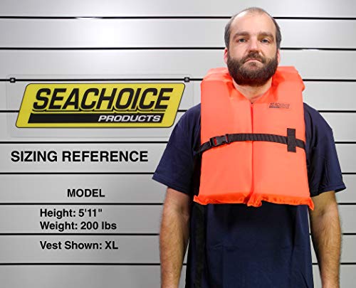 SEACHOICE 85580 Life Vest, Type II Personal Flotation Device â€“ Orange â€“ Adult XL - Image 5