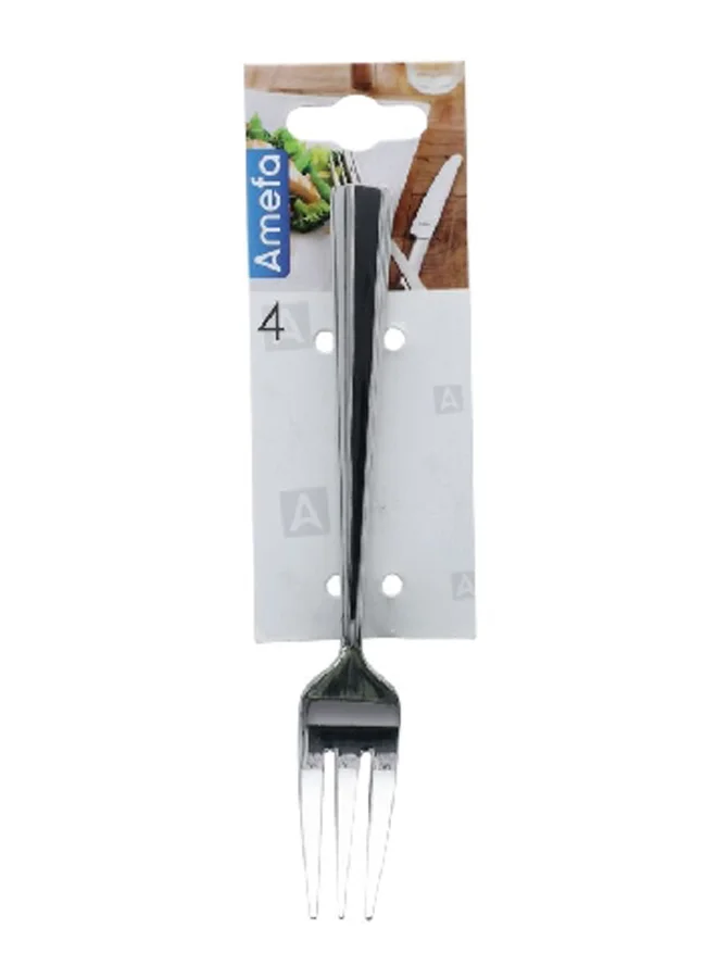 Amefa 4-Piece Moderno 18/10 Stainless Steel Dishwasher Safe Cake Fork Silver 18 x 2.6 x 4.6 cm 1923X1VDXCAN4