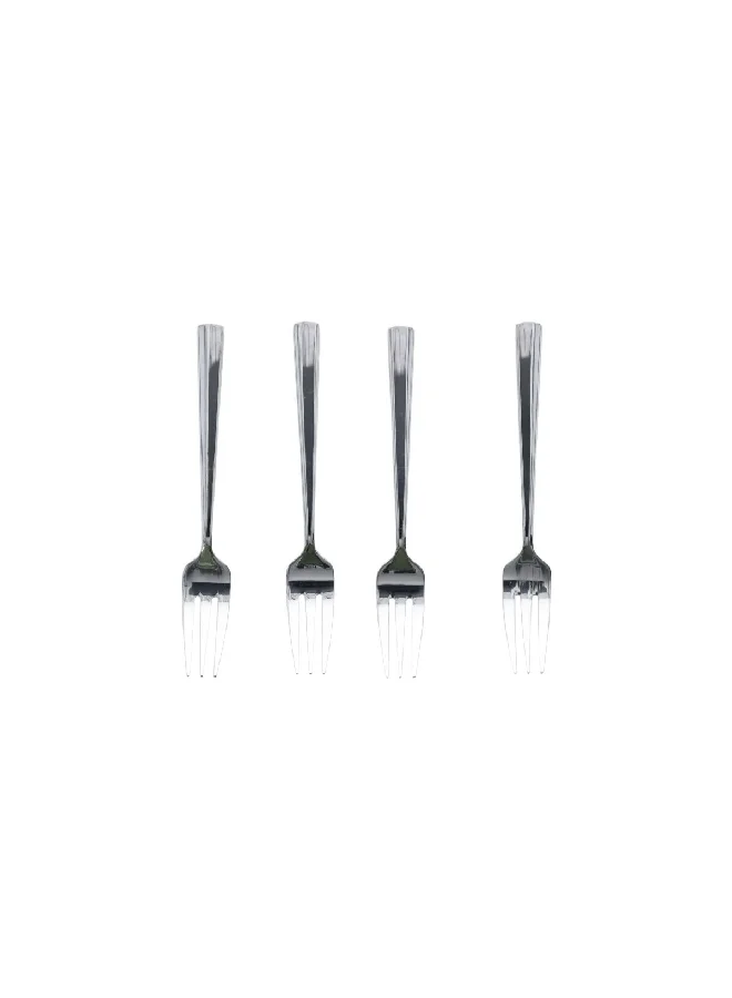 Amefa 4-Piece Moderno 18/10 Stainless Steel Dishwasher Safe Cake Fork Silver 18 x 2.6 x 4.6 cm 1923X1VDXCAN4