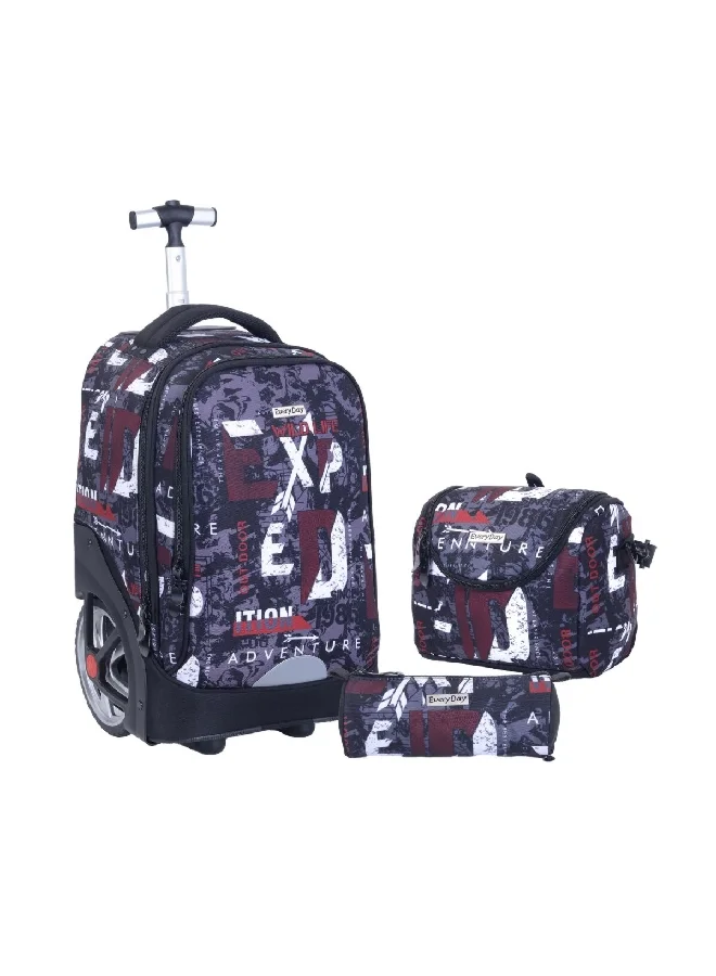 MARVEL 3-Piece Big Wheels Telescopic Handle Trolley Bag Set Multicolour 51 x 22 x 31 cm FKEDS3-02201
