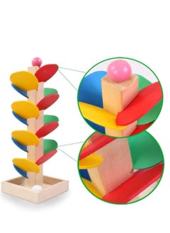 KASTWAVE Marble Ball Run Track Game Toy Kit, Wooden Detachable Leaves Colorful Tree Kids Educational Toy Blocks Stylish and Practical  - Image 2