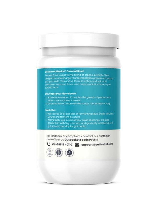 Gutbasket Ferment Boost (250g) - Prebiotic Blend to Enhance Fermentation of Kanji, Vegetable, Kefir | Boosts Probiotics & Improves Flavor | Supports Faster, Healthier Ferments | Vegan, Gluten-Free, Non-GMO - Image 5