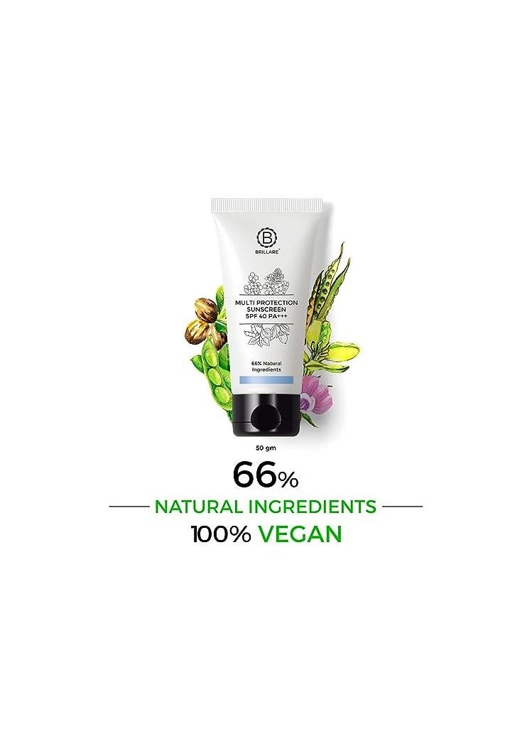 Brillare Multi-Protect Sunscreen SPF 40, PA+++  50 GM