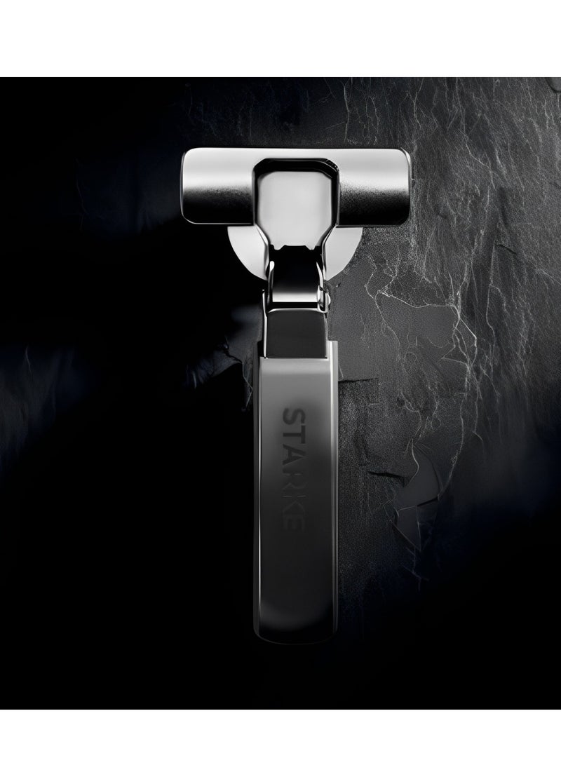 STARKE Pack of 1 Half Overlay Soft Close Cabinet Wingless Hinge -Black Electroplated, 95 Degree Opening Angle, 16-25mm Application, Strong Hydraulic System - Grey Protective Cover & Screws included - Image 4