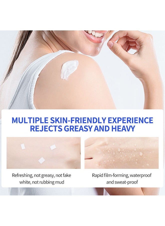 DELEVENTH Isolation Sunscreen, SPF 50+ PA+++ Sunscreen Cream 50g . it has the effect of concealer skin and sunscreenin one.When used, it ismoisturized and not greasy, effectivblocking daily UV damage.Protects Facial Skin, Neck & Arms - Image 5