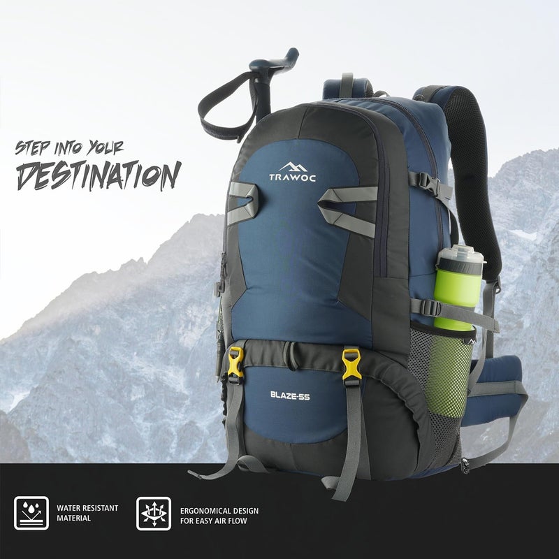 TRAWOC BLAZE 55 Liter Travel Backpack Daypack Bag for Camping Hiking Trekking Bag for Men & Women - Image 5