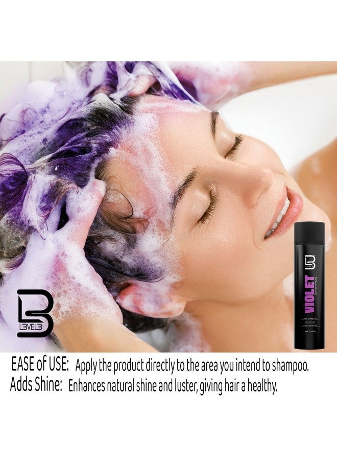 لمستوى 3 شامبو بنفسجي L3 المستوى 3 مع حماية اللون - توازن الرطوبة - إصلاح الشعر وتقويته - 9.47 أونصة سائلة - Image 4