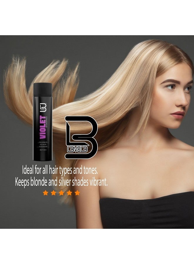 لمستوى 3 شامبو بنفسجي L3 المستوى 3 مع حماية اللون - توازن الرطوبة - إصلاح الشعر وتقويته - 9.47 أونصة سائلة - Image 5