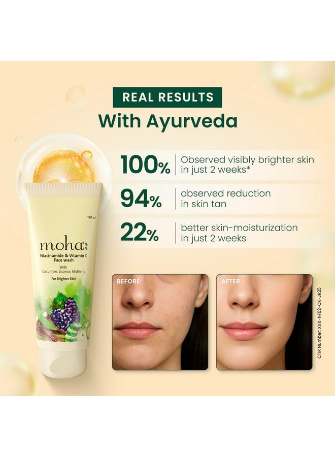 moha: Niacinamide and Vitamin C face wash 100ml (Pack of 1) - Image 3
