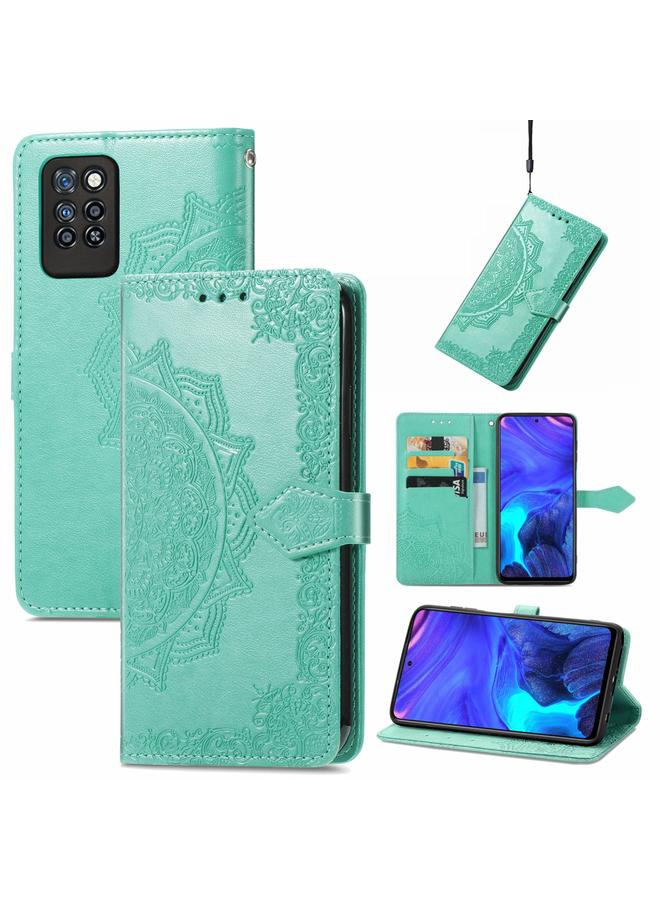 S-TOP Case For Infinix Note 10 Pro Mandala Embossing Pattern Horizontal Flip Leather Case with Holder & Card Slots & Wallet & Lanyard - Image 1