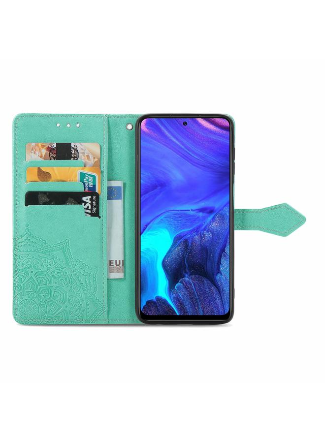 S-TOP Case For Infinix Note 10 Pro Mandala Embossing Pattern Horizontal Flip Leather Case with Holder & Card Slots & Wallet & Lanyard - Image 3