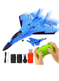 قبو سحري RC Plane, Remote Control Wireless Airplane Toy - F22 Fighter Model, 2.4GHz 2CH RC Plane with Lights & 6-Axis Gyroscope, Foam Jet for Kids & Adults, Easy to Fly, USB Charging, Night Flying  - Image 1