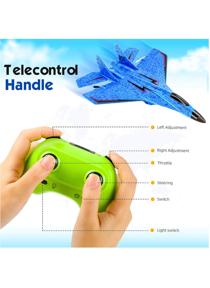 MAGIC VAULT RC Plane, Remote Control Wireless Airplane Toy - F22 Fighter Model, 2.4GHz 2CH RC Plane with Lights & 6-Axis Gyroscope, Foam Jet for Kids & Adults, Easy to Fly, USB Charging, Night Flying  - Image 4