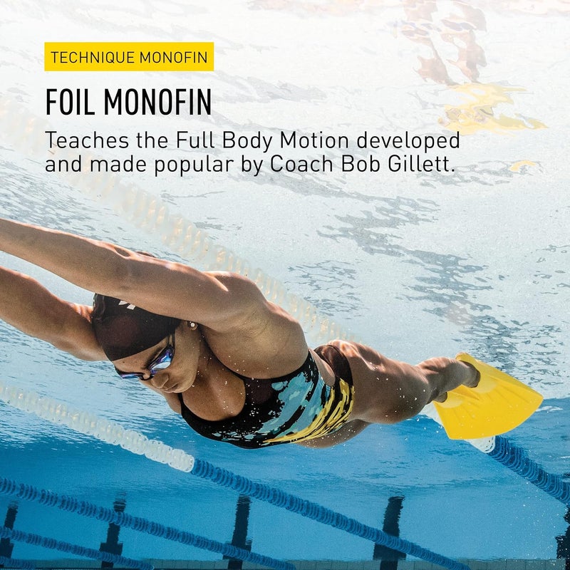 FINIS Foil Monofin Swim Fin - Rubber Monofin for Adults - Strengthens Core & Legs - Dolphin Kick Training - Small - Image 2