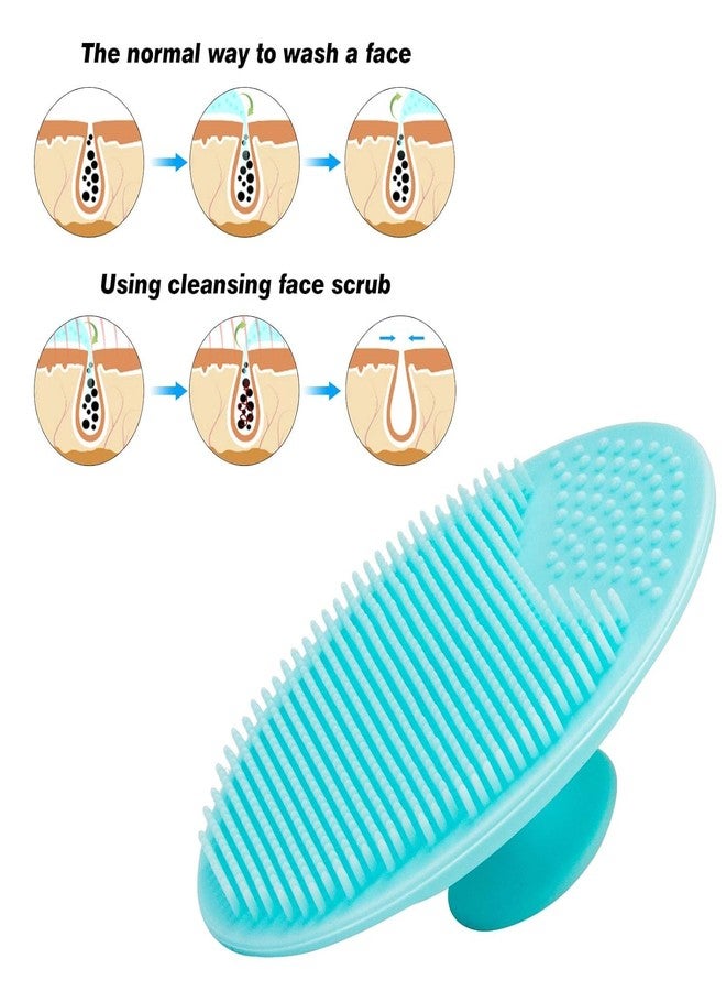 RAIYARAJ Face Scrubber, Soft Silicone Facial Cleansing Brush Face Exfoliator Blackhead Acne Pore Pad Cradle Cap Face Wash Brush for Deep Cleaning Skin Care (pack of 2) - Image 4