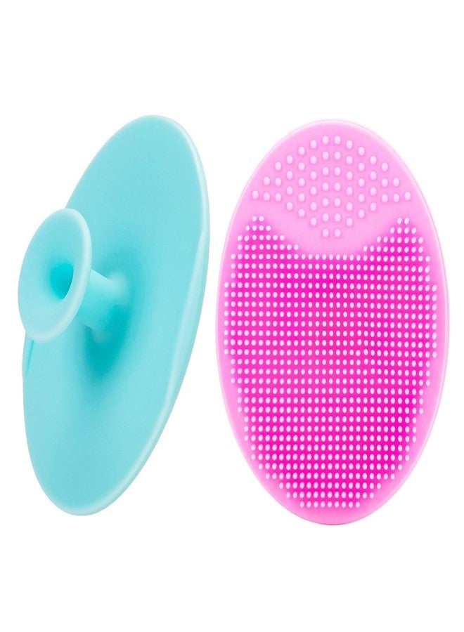 RAIYARAJ Face Scrubber, Soft Silicone Facial Cleansing Brush Face Exfoliator Blackhead Acne Pore Pad Cradle Cap Face Wash Brush for Deep Cleaning Skin Care (pack of 2) - Image 1