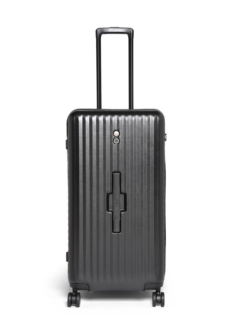 Echolac Celestra 75cm Hardcase Non-Expandable 4 Double Wheel Check-In Luggage Trolley Black - Image 1