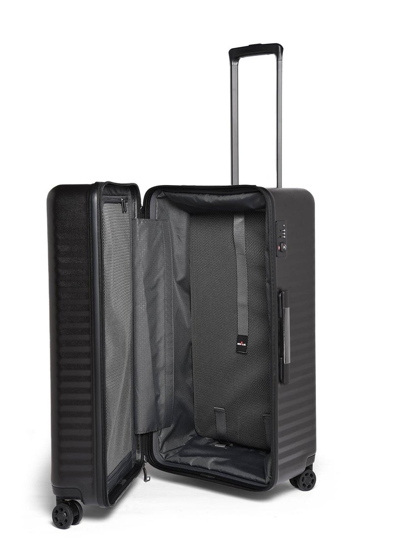 Echolac - Celestra 75cm Hardcase Non-Expandable 4 Double Wheel Check-In Luggage Trolley Black - Image 1