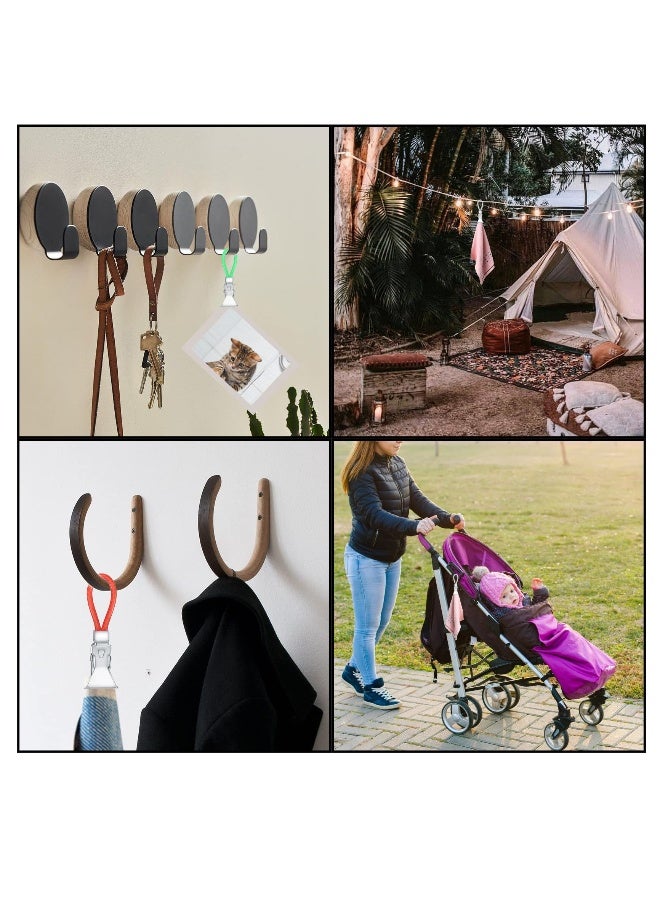 ٢٠ قطعة من مشابك منشفة الشاي، ٥ ألوان مشابك تخزين منشفة معدنية، مشابك مناشف متعددة الألوان للمنزل والشاطئ والحمام (أزرق، أخضر، أحمر، أصفر، فضي) - Image 5