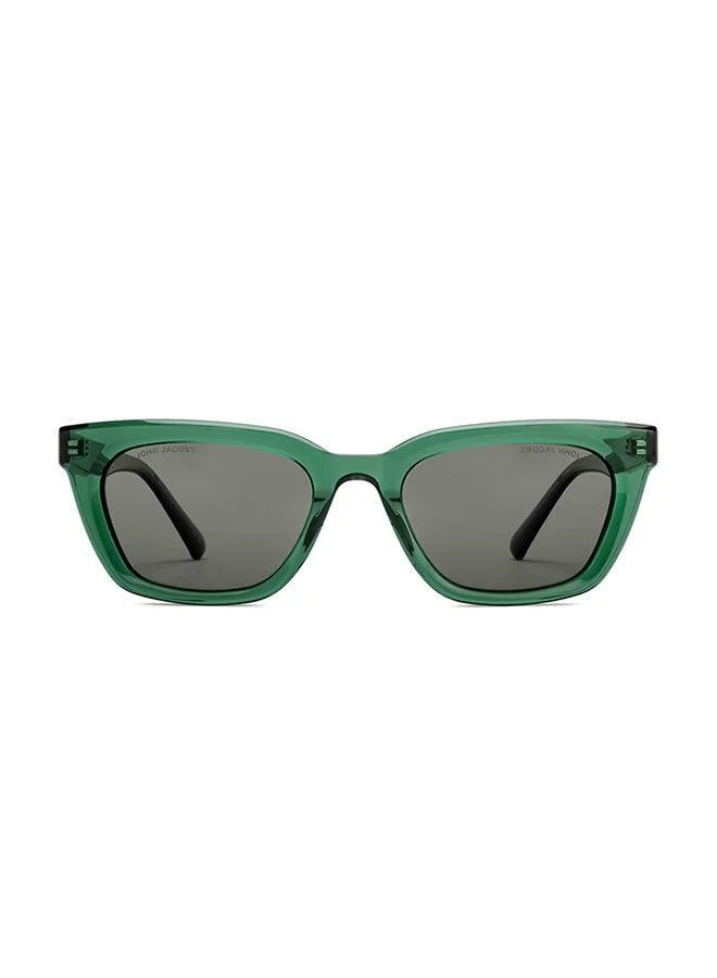 John Jacobs Transparent Green Green Full Rim Cat Eye John Jacobs JJ Tints JJ S17340-C2 Polarized Sunglasses