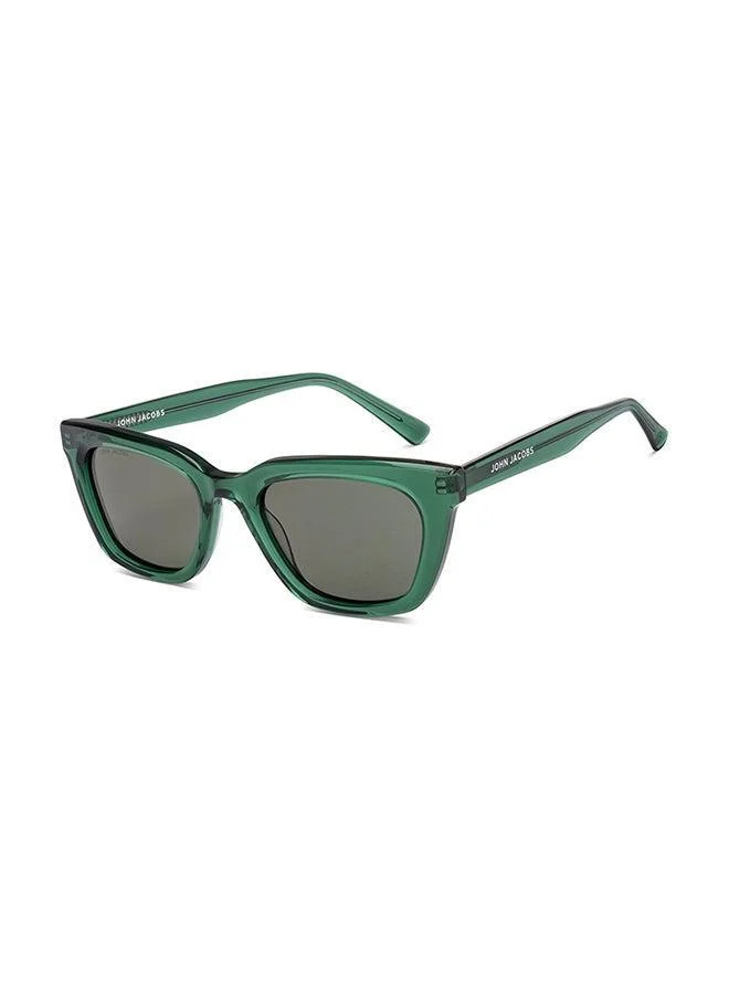 John Jacobs Transparent Green Green Full Rim Cat Eye John Jacobs JJ Tints JJ S17340-C2 Polarized Sunglasses