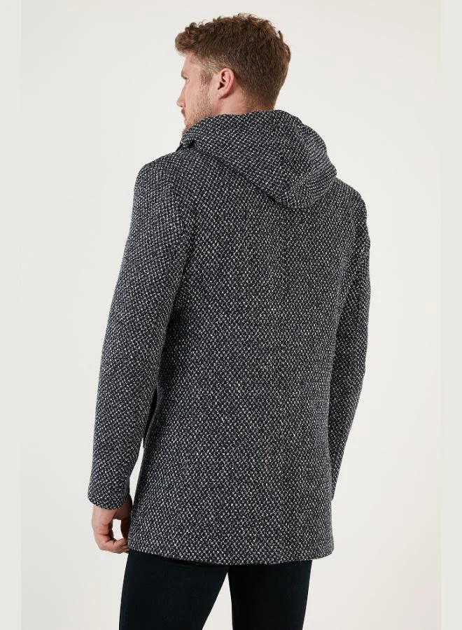 Buratti  Buratti Removable Hooded Grey Slim Fit Cashmere Coat Men's COAT 5841013 for Men | Best Price UAE