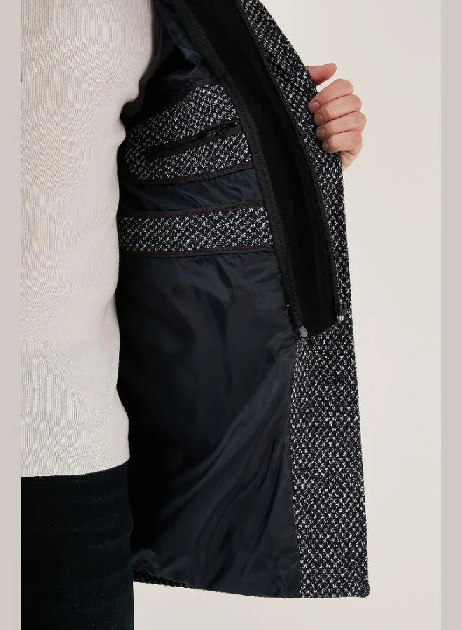 Buratti  Buratti Removable Hooded Grey Slim Fit Cashmere Coat Men's COAT 5841013 for Men | Best Price UAE