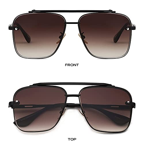 Gtand Fashion Trendy Square Aviator Gradient Sunglasses For Women Men Vintage Metal Sun Glasses - Image 3