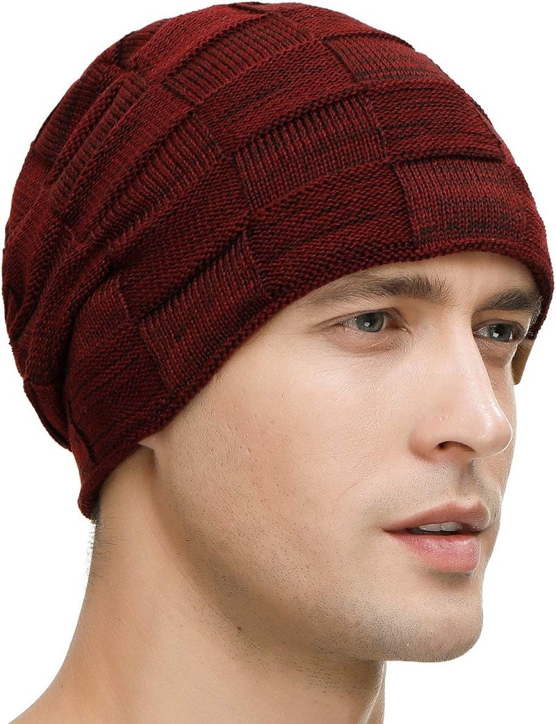 Vgogfly Slouchy Beanie for Men Winter Hats for Guys Cool Beanies Mens Lined Knit Warm Thick Skully Stocking Binie Hat - Image 2