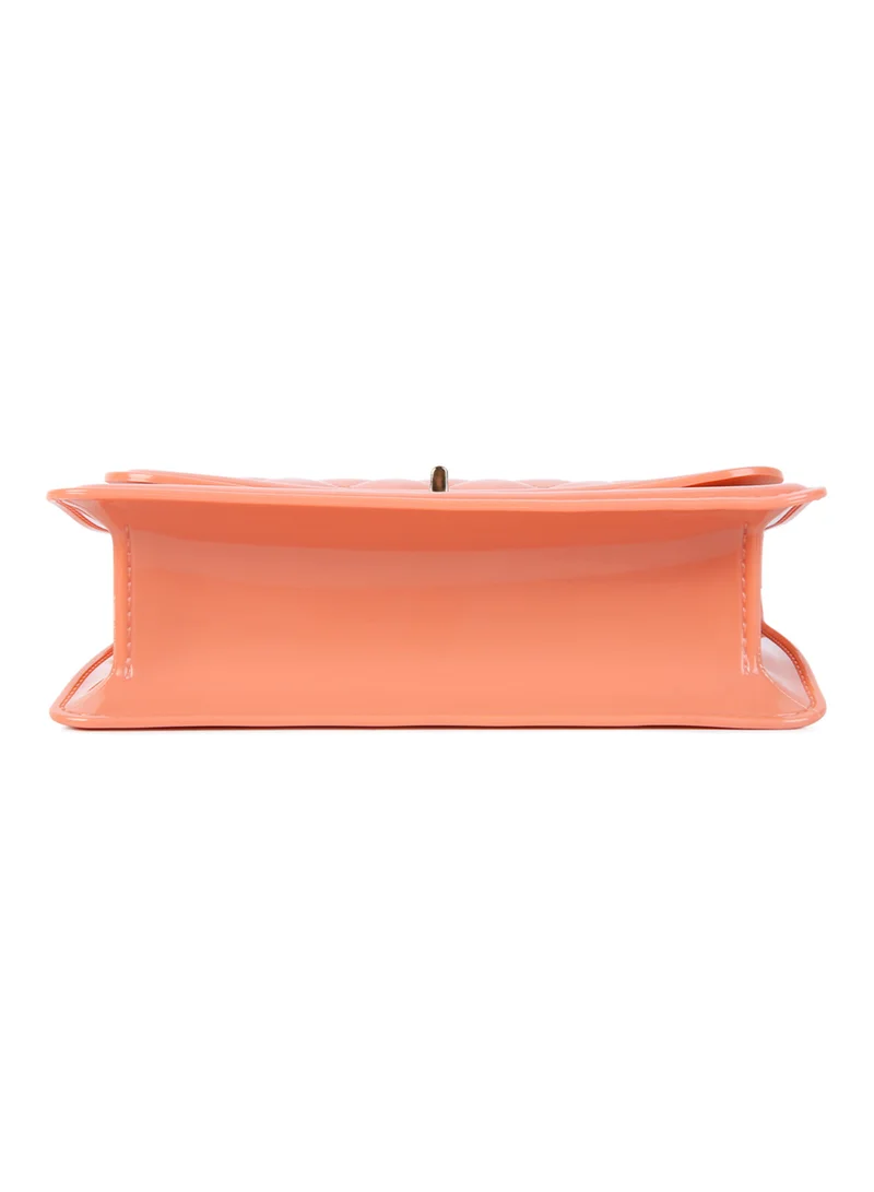 London Rag Pink Jelly Quilted Sling Bag