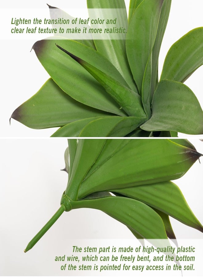 Ttranewsoo Artificial Plants Agave - Large UV Resistant Fake Agave Planters for Indoor and Outdoor Decorating - Image 4