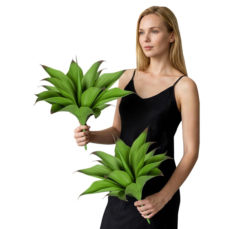 Ttranewsoo Artificial Plants Agave - Large UV Resistant Fake Agave Planters for Indoor and Outdoor Decorating - Image 1